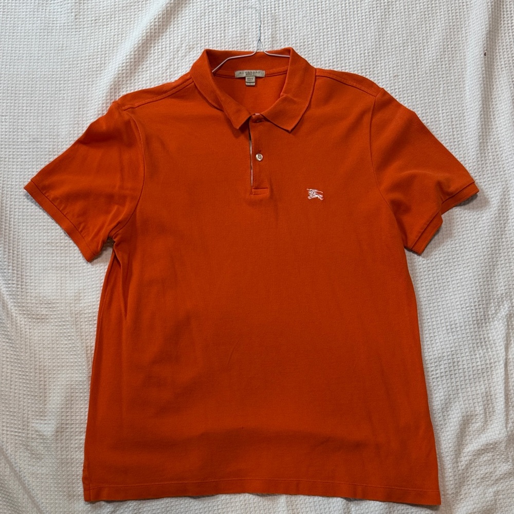 Burberry Orange Polo Shirt
